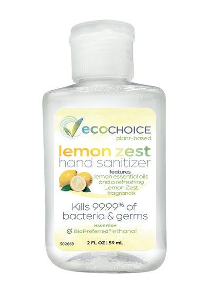 2 oz EcoChoice by Sterno Hand Sanitizer Lemon Zest 8/10pk_0