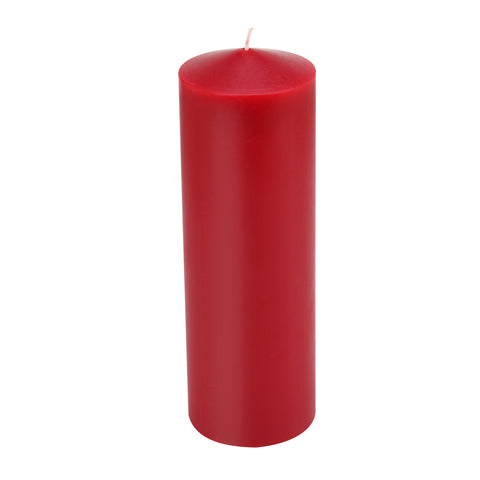 9.5" PILLAR CANDLES RED_0