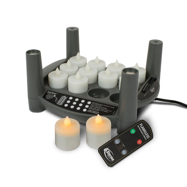 Rechargeable Candles 2.0T Amber Tealight Starter Kit_0