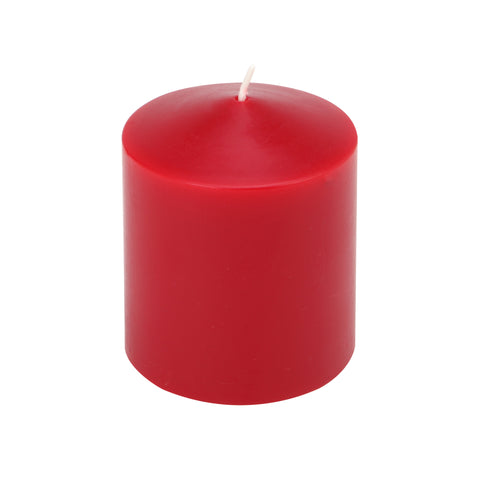 3.5" PILLAR CANDLES RED_0