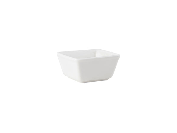 Tuxton Square Ramekin Ramekin 3" x 3" x 1 ½" Napa Pearl White