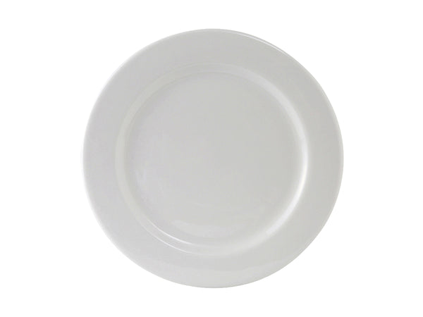 Tuxton Round Plate 9" Alaska Porcelain White Rolled Edge