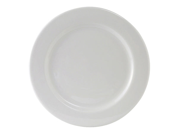 Tuxton Round Plate 10 ¼" Alaska Porcelain White Rolled Edge