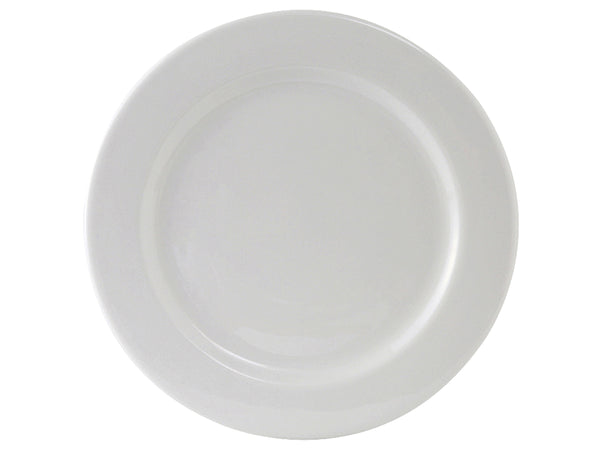 Tuxton Round Plate 12" Alaska Porcelain White Rolled Edge