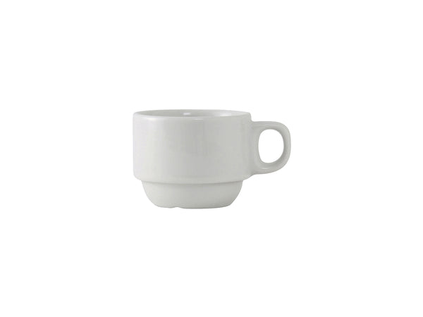 Tuxton Stackable Espresso Cup (Fits AMU-554) Stackable Espresso Cup 3 ½" x 2 ½" x 2" Alaska & Colorado Porcelain White