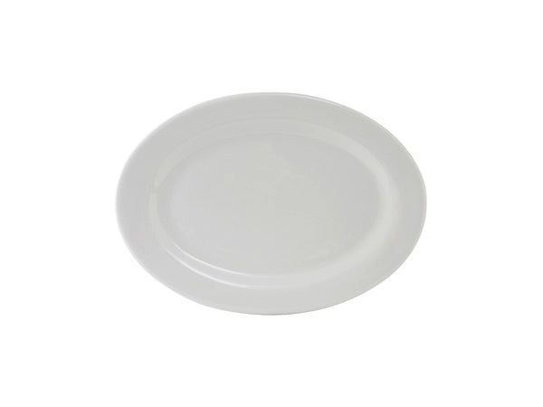 Tuxton Oval Platter Platter 8 ¼" x 5 ¾" Alaska Porcelain White Rolled Edge_0