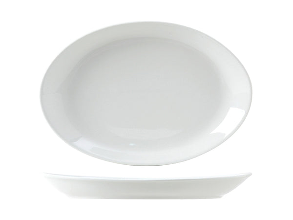 Tuxton Oval Platter Platter 11 ⅛" x 7 ½" Alaska & Colorado Porcelain White_0