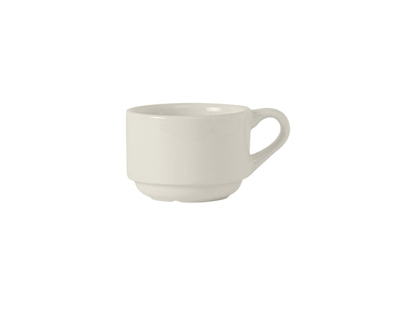 Tuxton Stackable Cup Mug 4 ¼" x 3 ¼" x 2 ½" Modena Pearl White_0