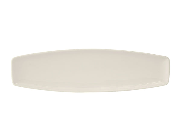 Tuxton Rectangle Plate 14" x 4" AlumaTux Pearl White_0