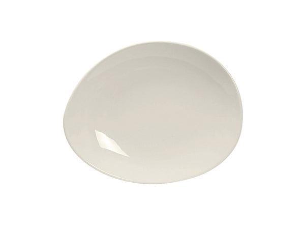 Tuxton Ellipse Plate 8 ½" x 6 ⅞" AlumaTux Pearl White_0