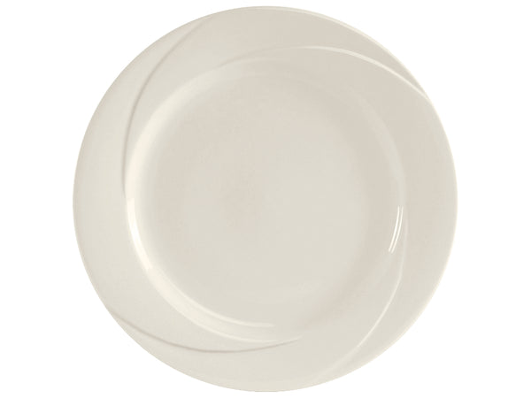 Tuxton Round Plate 12 ½" San Marino Pearl White Embossed_0