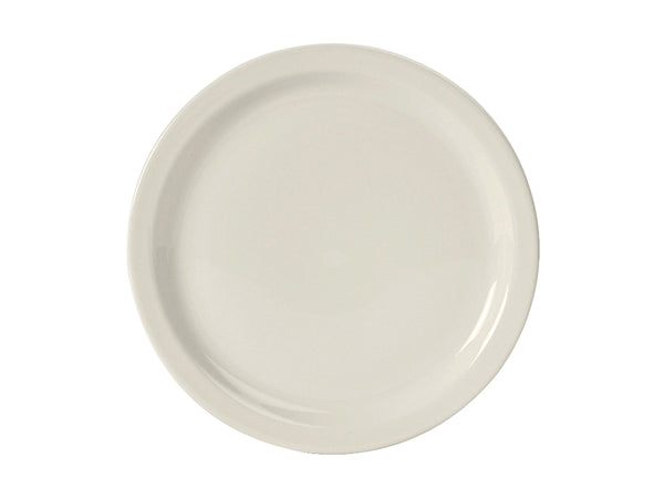 Tuxton Round Plate 9" x ⅞" AlumaTux Pearl White NR