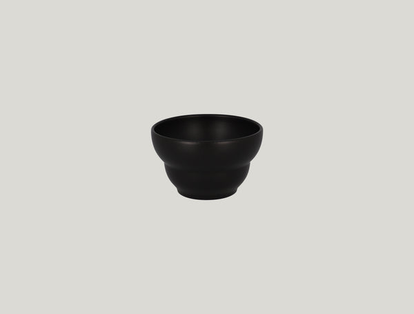 DUO WAVE BOWL, 4.85"D, 2.95"H, 14.2 OZ, PLAIN BLACK_0