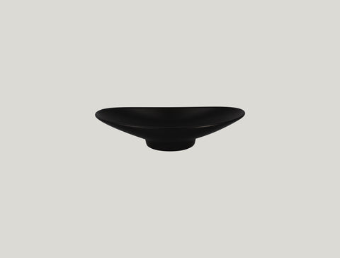 OVAL BOWL, 8.5"L, 3.95"W, 1.75"H, 6.75 OZ, PLAIN BLACK_0