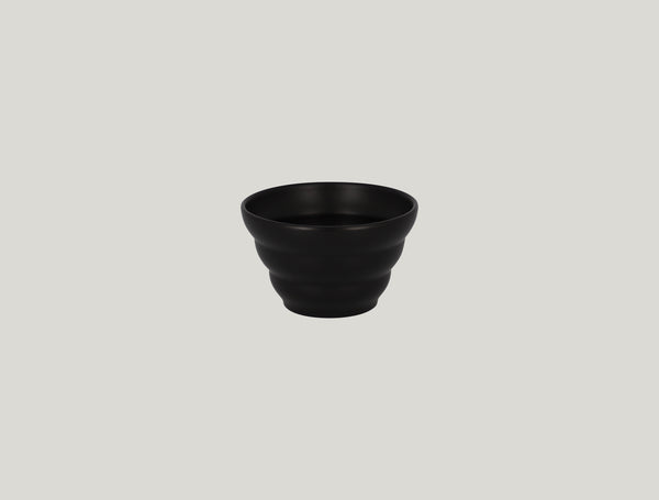 TRI WAVE BOWL, 4.8"D, 2.95"H, 14.2 OZ, PLAIN BLACK