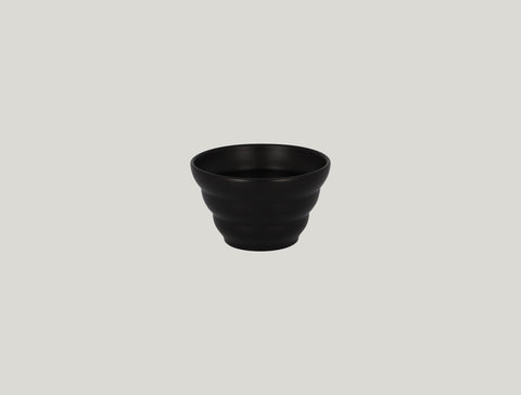 TRI WAVE BOWL, 4.8"D, 2.95"H, 14.2 OZ, PLAIN BLACK_0