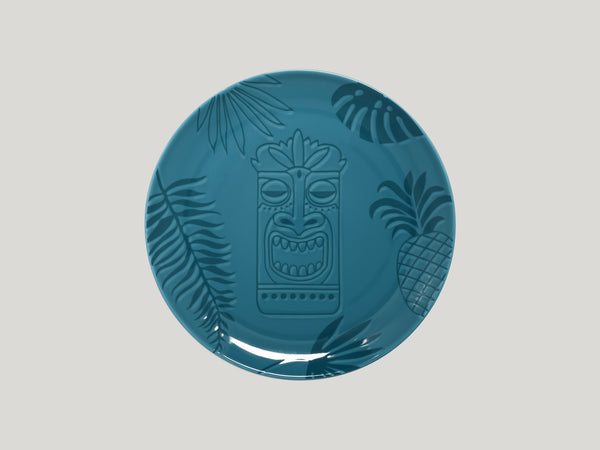 FLAT COUPE PLATE, 10.65"D, TURQUOISE_0