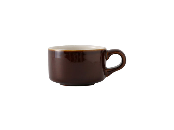 Tuxton Soup Mug Soup Mug 5 ⅝" x 4 ⅛" x 2 ¾" Mugs Caramel/Eggshell_0