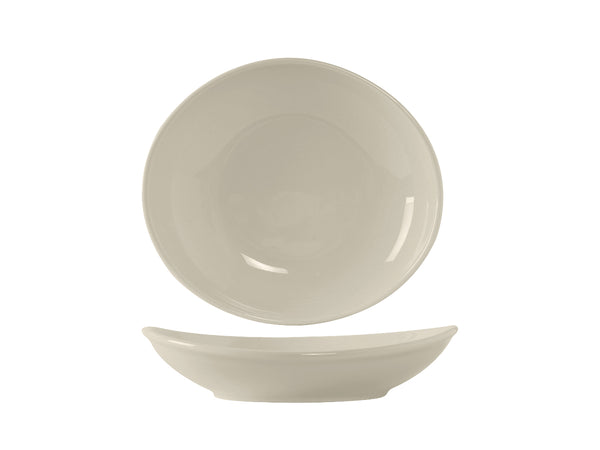 Tuxton Oval Bowl 7" x 6 ⅛" x 1 ¾" Salad & Pasta Bowls Eggshell_0