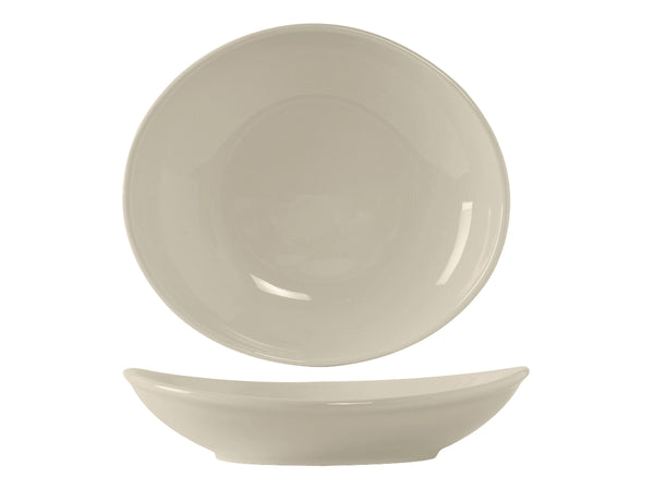 Tuxton Oval Bowl 10 ⅛" x 9 ⅛" x 2 ¼" Salad & Pasta Bowls Eggshell_0