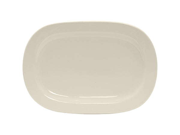 Tuxton Oval Platter 11 ¾" x 8 ¼" Rectangles Eggshell