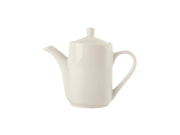 Tuxton Coffee/Tea Pot with Lid 13 oz Eggshell