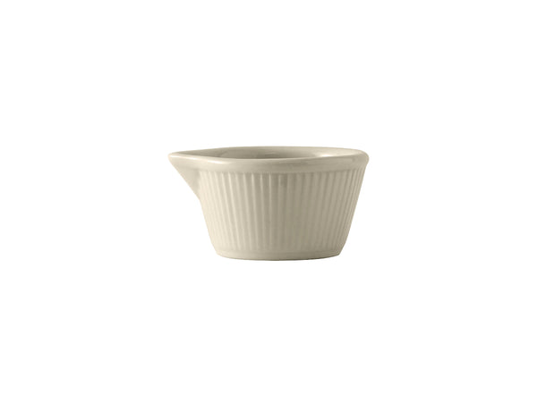 Tuxton Ramekin Fluted w/ Pour Spout  Ramekin 3 ½" x 3 ¼" x 1 ¾" Ramekins Eggshell_0