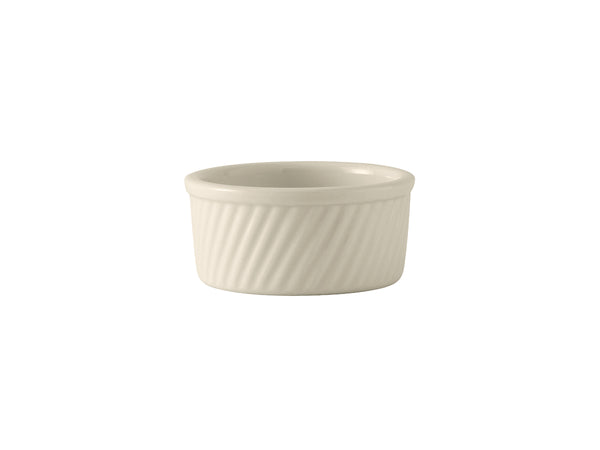 Tuxton Soufflé Swirl Side  Creme Brulee & Souffles 4" x 1 ⅞" Creme Brulee & Souffles Eggshell_0