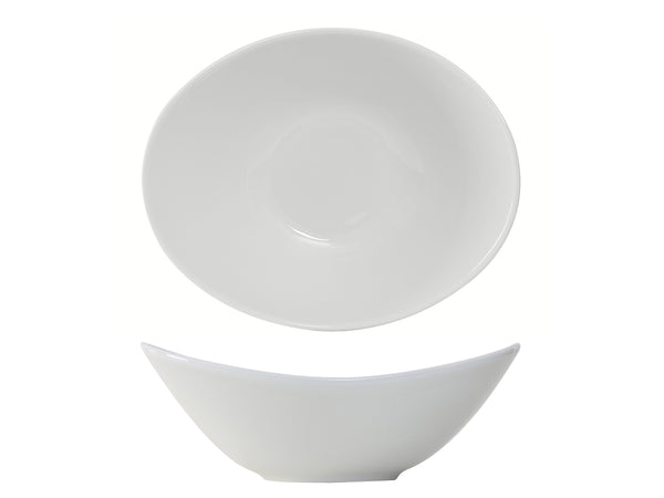 Tuxton Capistrano Bowl 8" x 6 ½" x 3" Salad & Pasta Bowls Porcelain White_0