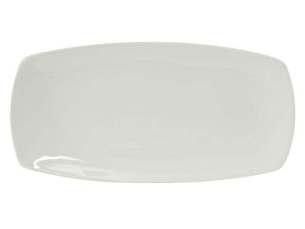 Tuxton Rectangle w/Tapered Ends Plate 16" x 8" Porcelain White