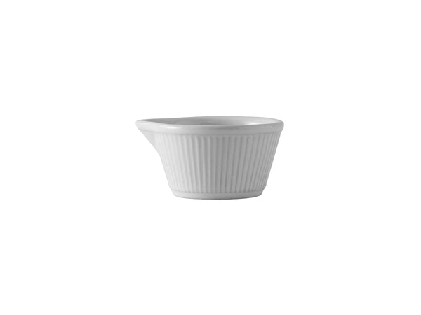 Tuxton Ramekin Fluted w/ Pour Spout Ramekin 3 ½" x 3 ¼" x 1 ¾" Ramekins White_0