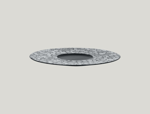 GOURMET FLAT PLATE, 11.4"D, SILVER_1