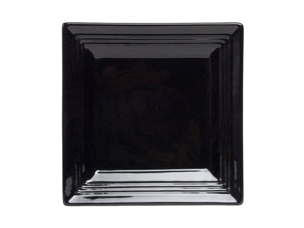 Tuxton Square Plate 8 ½" x 8 ½" Concentrix Black_0