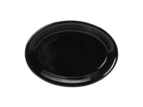 Tuxton Oval Platter Platter 9 ¾" x 6 ½" Concentrix Black_1