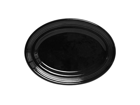 Tuxton Oval Platter Platter 9 ¾" x 6 ½" Concentrix Black_0