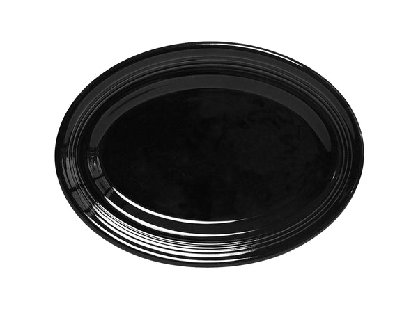 Tuxton Oval Platter 11 ½" x 8 ⅜" Concentrix Black