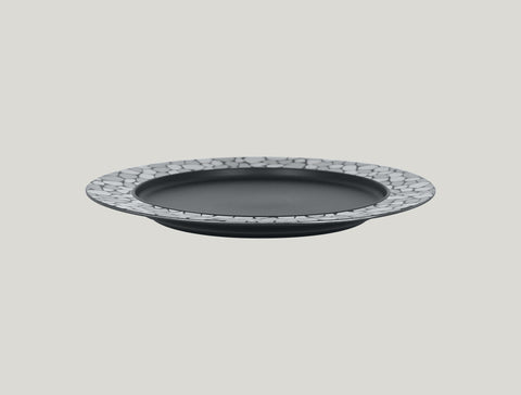 FLAT PLATE WITH RIM, 12.6"D, SILVER_1