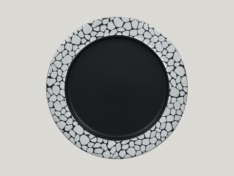 FLAT PLATE WITH RIM, 12.6"D, IVORIS_1