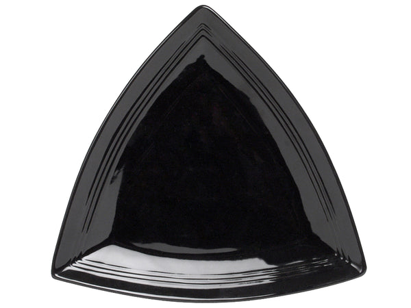 Tuxton Triangle Plate 12 ½" Concentrix Black_0