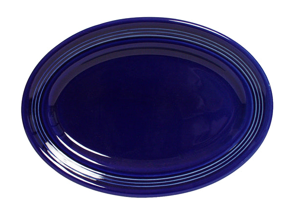 Tuxton Oval Platter 13 ¾" x 10 ½" Concentrix Cobalt