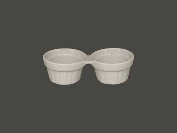 DOUBLE RAMEKIN, 5.1"L, 2.35"W, 1.55"H, SAND_0