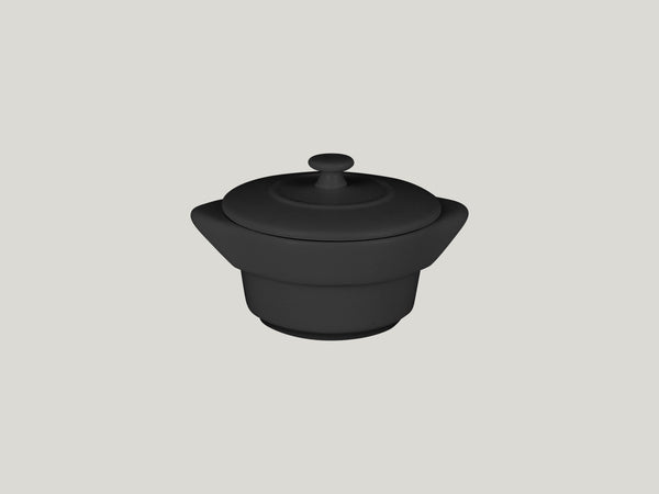 ROUND COCOTTE & LID, 3.95"D, 2.75"H, 7.3 OZ, VOLCANO_0