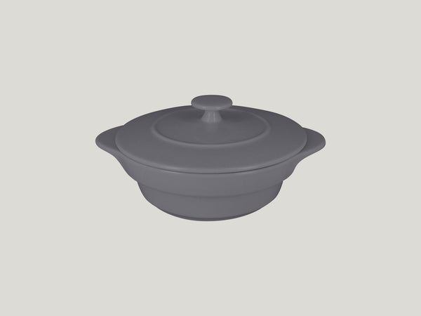 ROUND COCOTTE & LID, 6.3"D, 3.15"H, 15.8 OZ, STONE_0