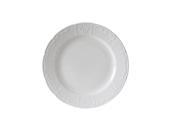 Tuxton Plate Plate 6 ¾" Chicago Porcelain White Embossed