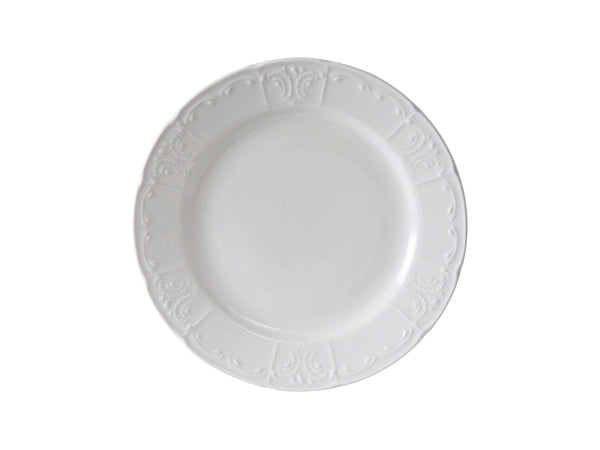 Tuxton Plate Plate 7 ⅞" Chicago Porcelain White Embossed