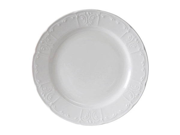 Tuxton Plate 9 ¾" Sonoma Porcelain White Embossed