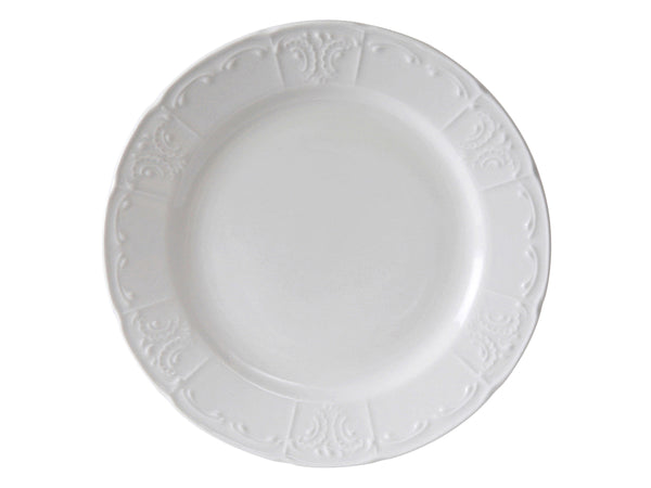 Tuxton Plate Plate 10 ½" Chicago Porcelain White Embossed_0