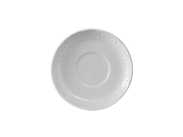 Tuxton Rould Saucer 5 ⅝" Chicago Porcelain White Embossed_0