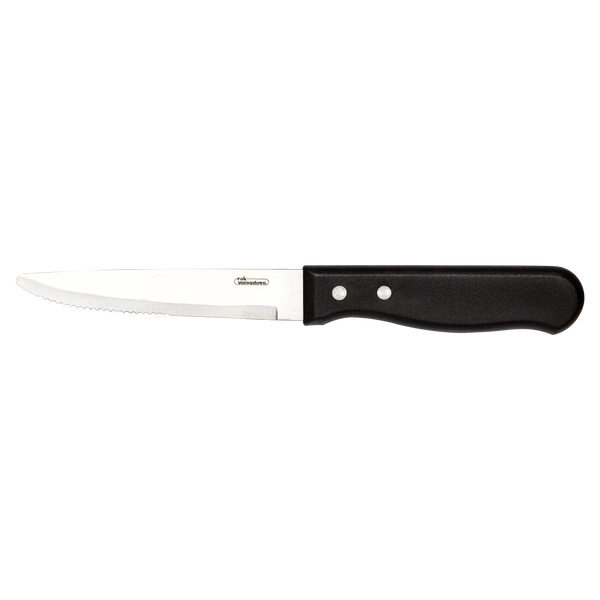 STEAK KNIFE JUMBO PLASTIC HANDLE - BLACK POLISHED_0