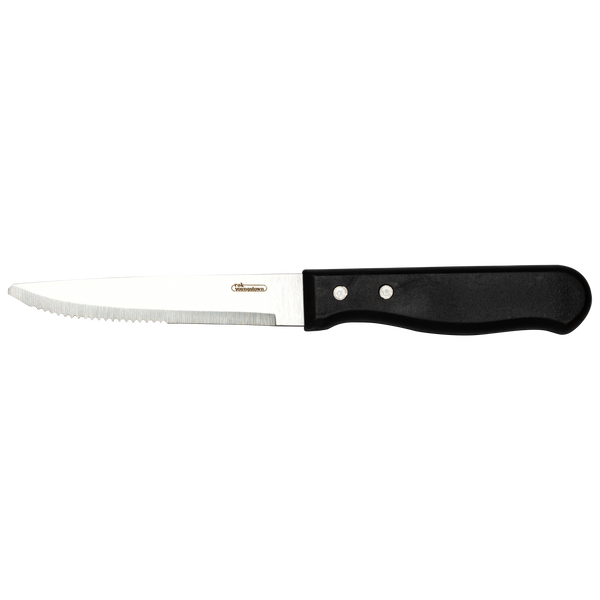 STEAK KNIFE JUMBO PLASTIC HANDLE - BLACK SATIN_0